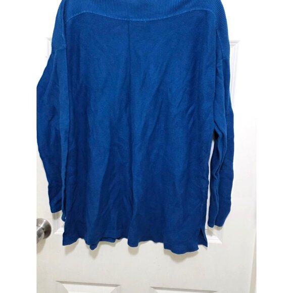 J. Jill Women's Blue Long-Sleeve Boat Neck Pullover Sweater Size L - Picture 3 of 7
